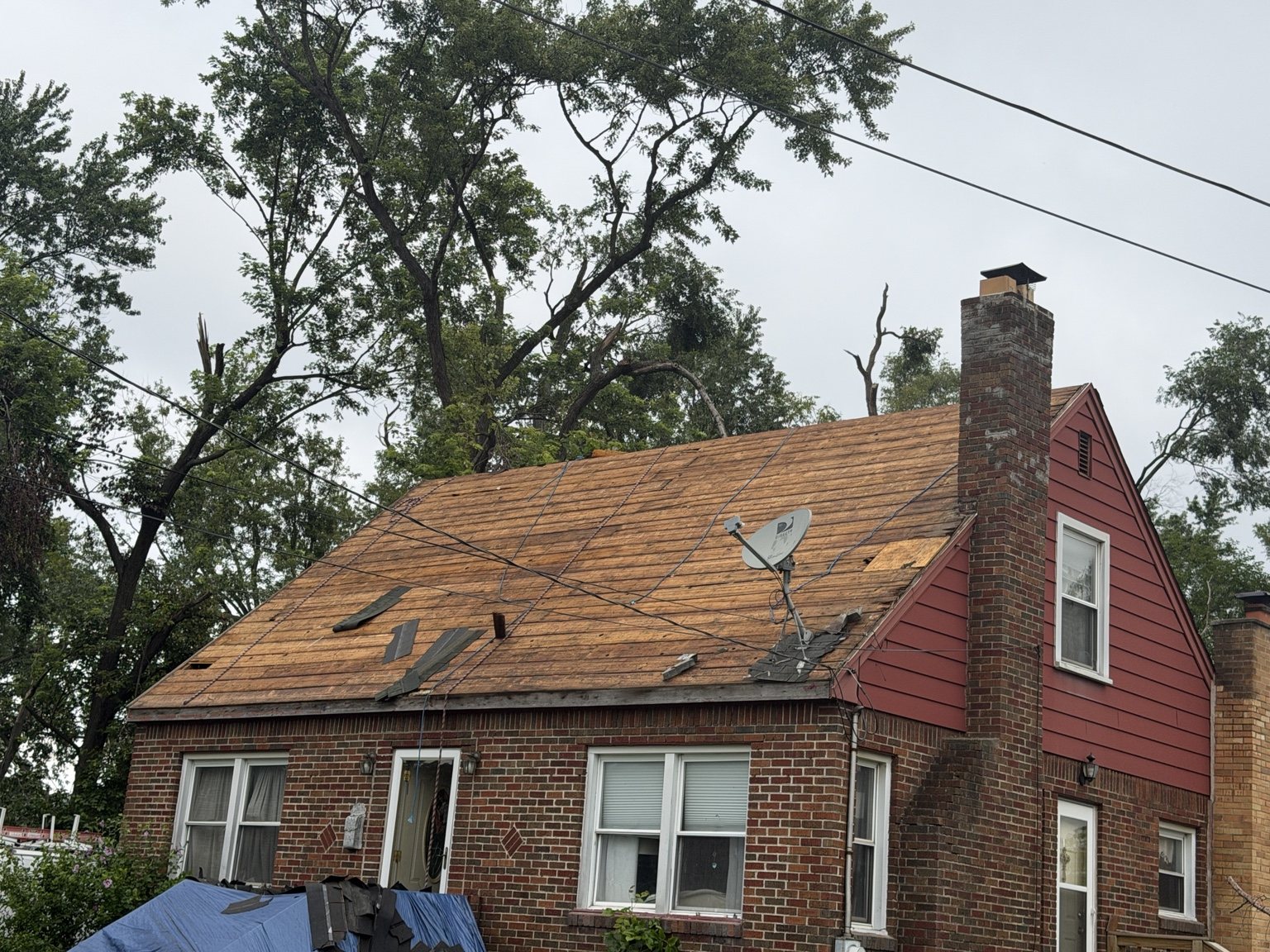 Roof after shingle tear-off